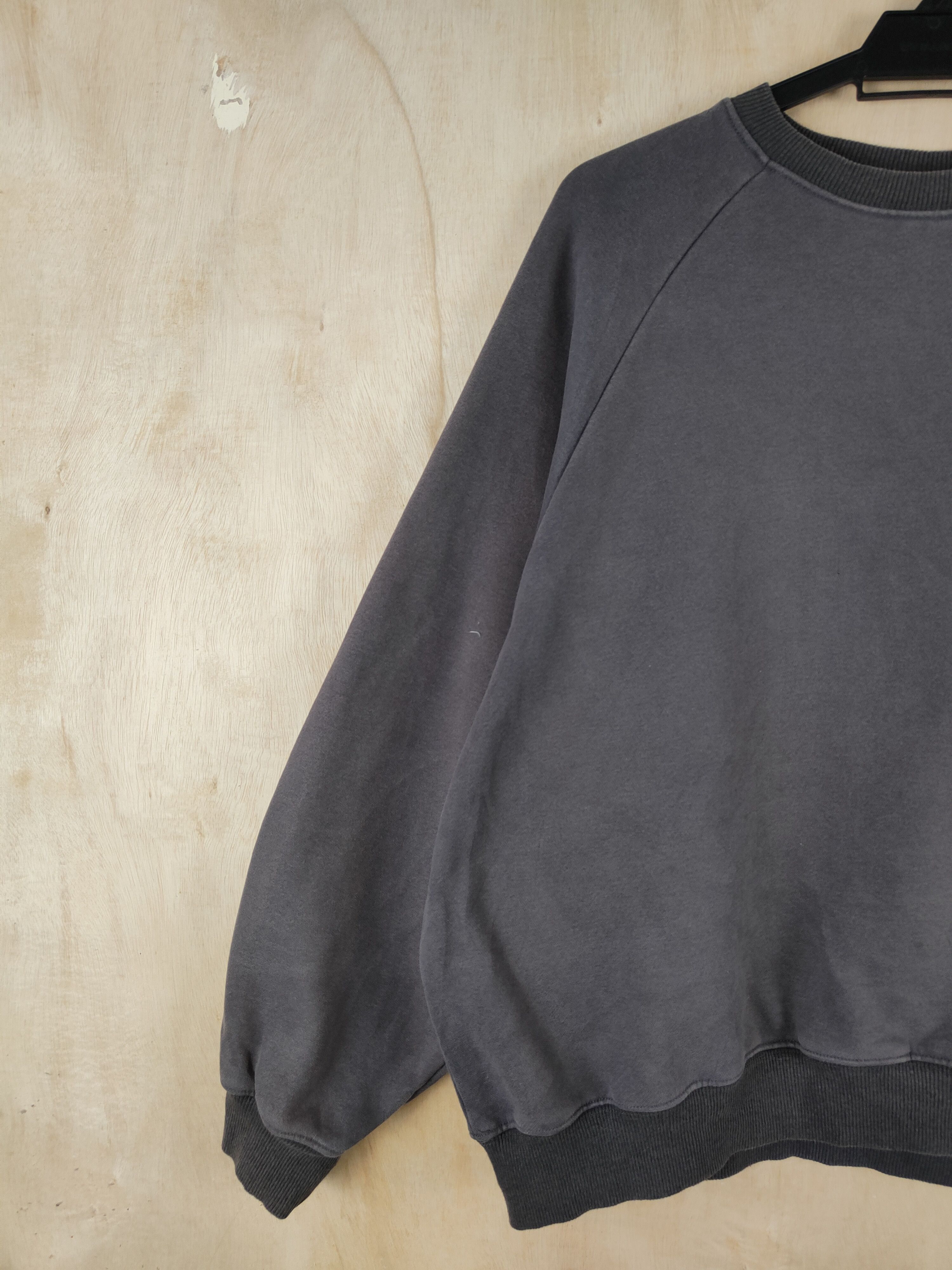 Japanese Brand × Vintage Wait More Dark Gray plain Faded Sweatshirts #S2612 Size US XL / EU 56 / 4 - 3 Thumbnail