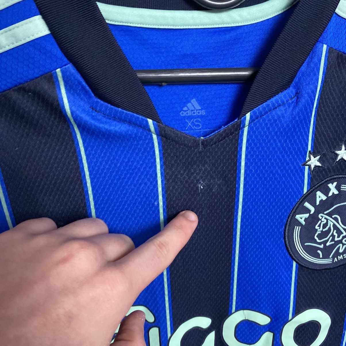 Adidas Mens Adidas FC Ajax 2021 Blue soccer player jersey size XS Size US XS / EU 42 / 0 - 6 Thumbnail