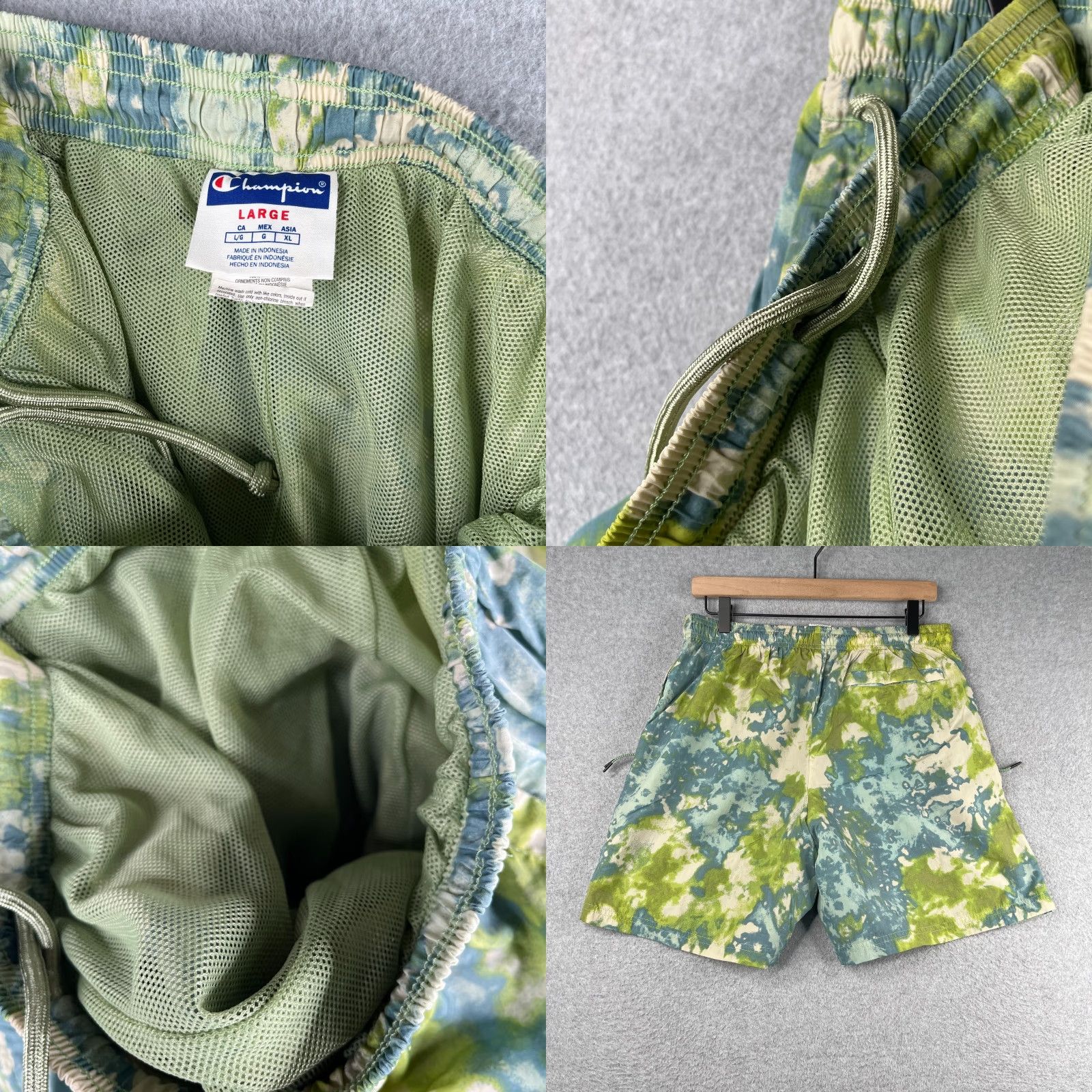 Champion Champion Swim Trunks Mens Large Green Camo Lined Board Shorts Beach Surfing Men's Regular L Size US 33 - 8 Thumbnail