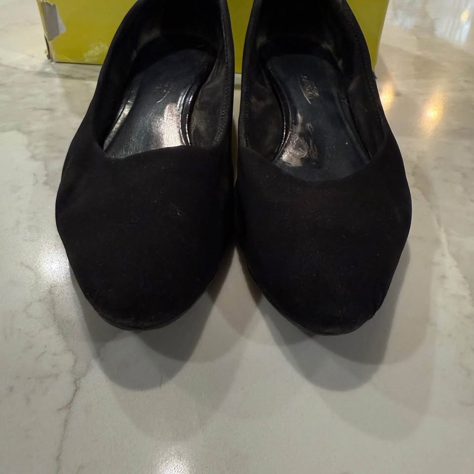 C1RCA Circa Joan & David Black Slip On Wedge Pumps Women’s 7.5M Size US 7.5 / IT 37.5 - 4 Thumbnail