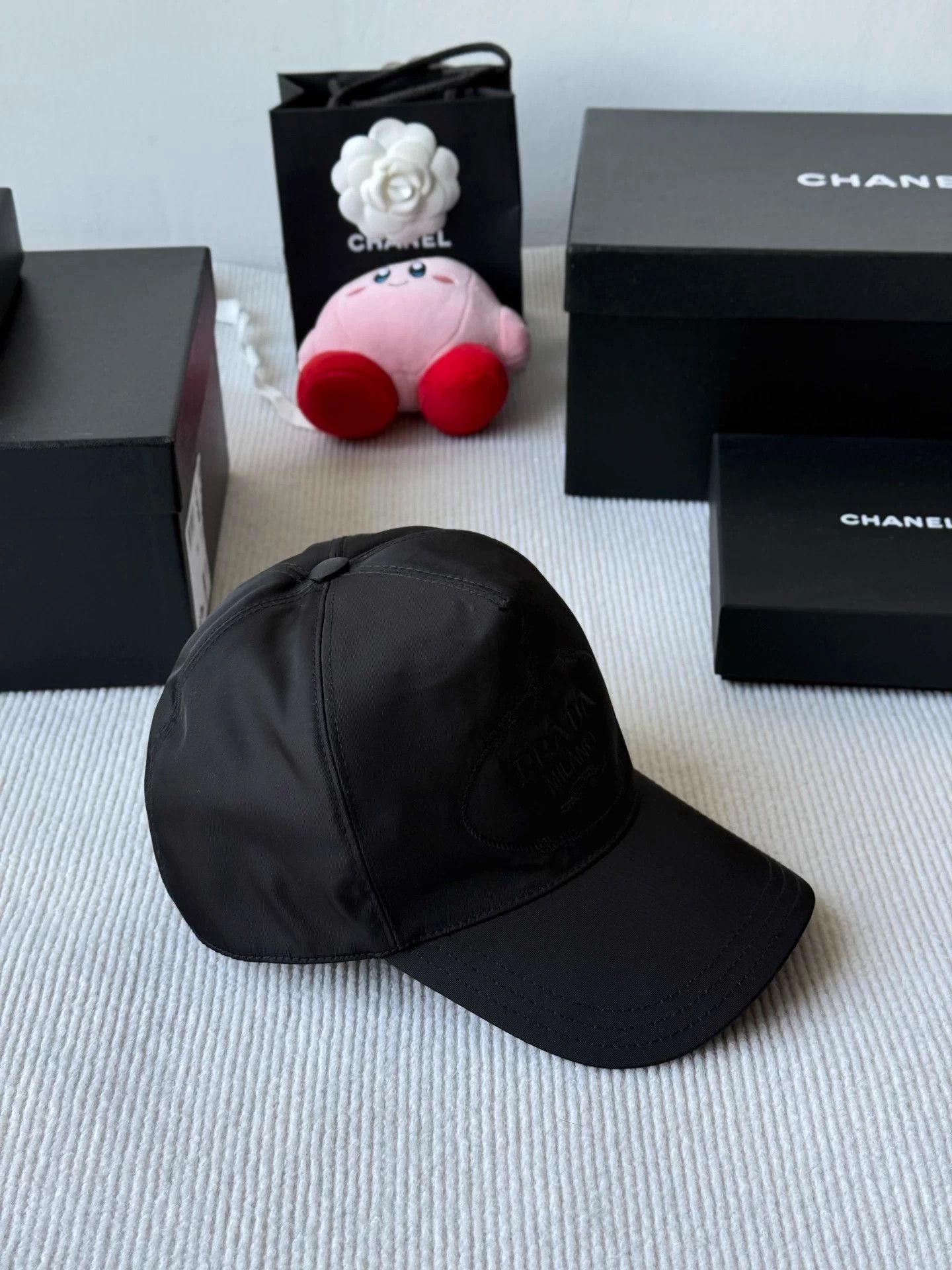 Prada Prada Black Embroidered Logo Baseball Cap M Size ONE SIZE - 2 Thumbnail