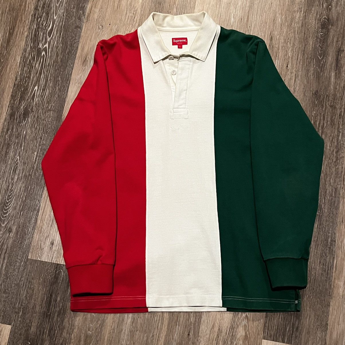 Supreme Supreme Split Box Logo Rugby Top Size US L / EU 52-54 / 3 - 2 Thumbnail