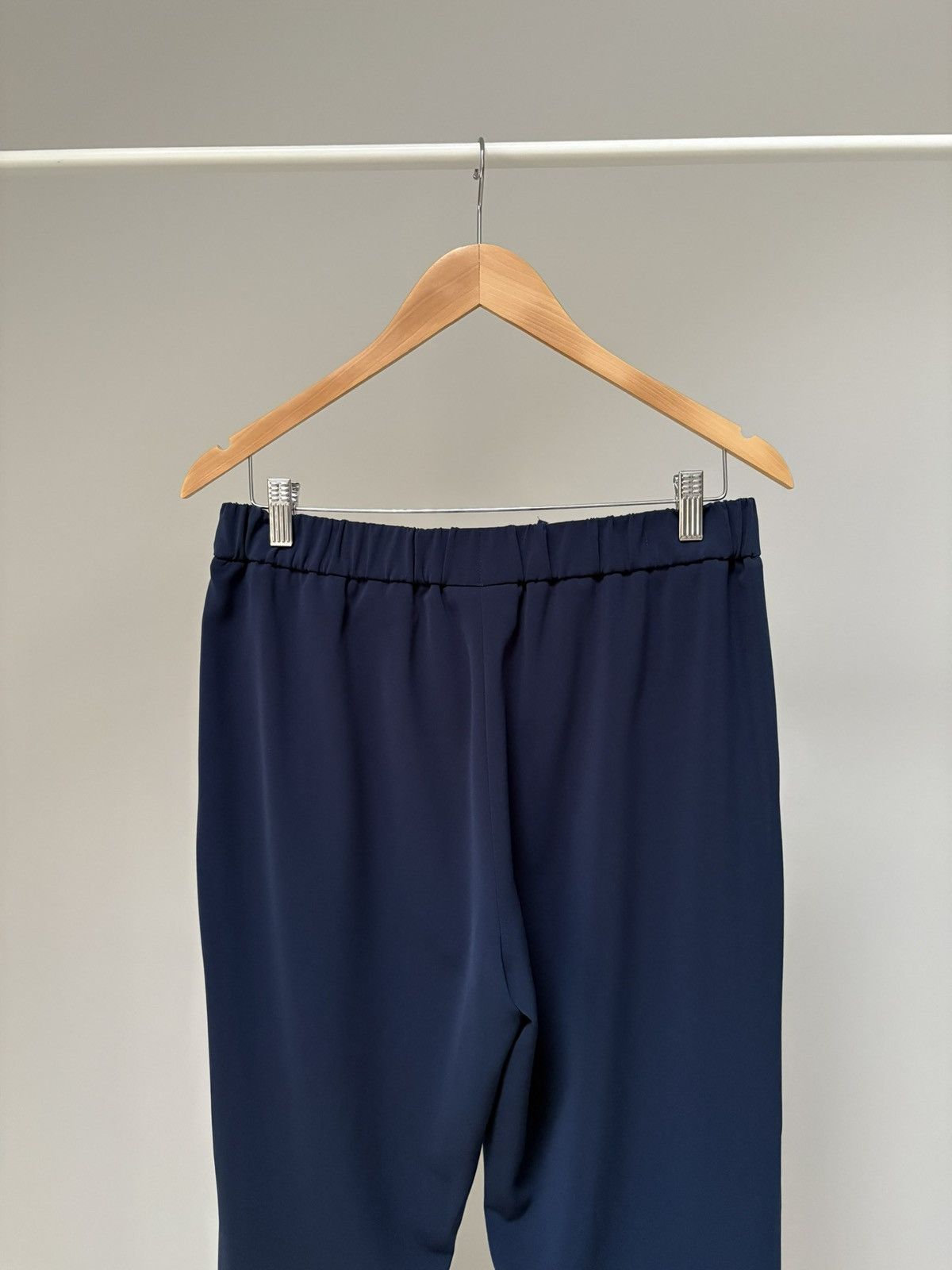 Akris Akris Punto Navy Blue Elastic Waist Tapered Pants Size US 12 Size 34" / US 12 / IT 48 - 5 Thumbnail
