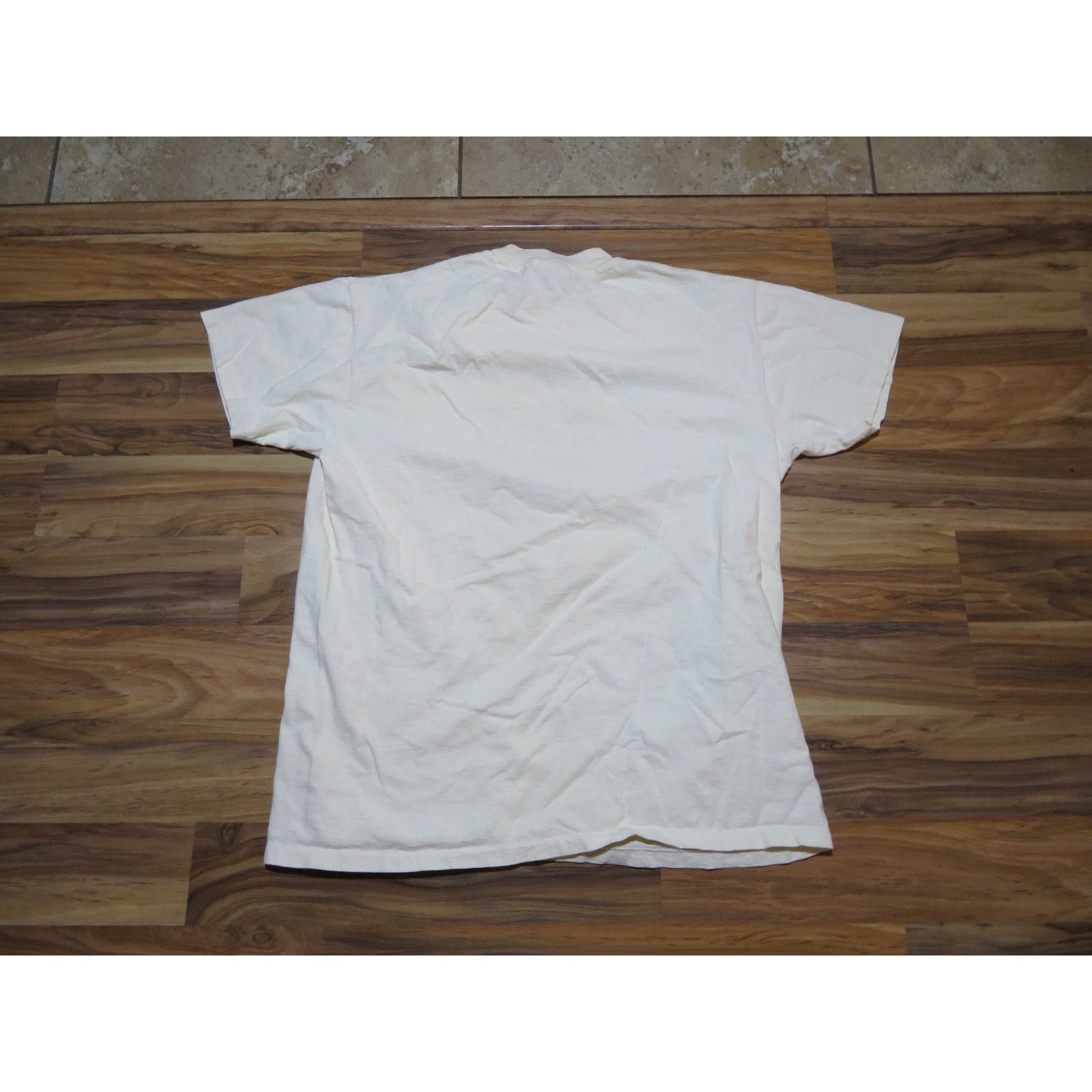 Hanes Funny Hawaiian Body Builder Beige T-shirt Sz L 1980s Size US L / EU 52-54 / 3 - 3 Thumbnail