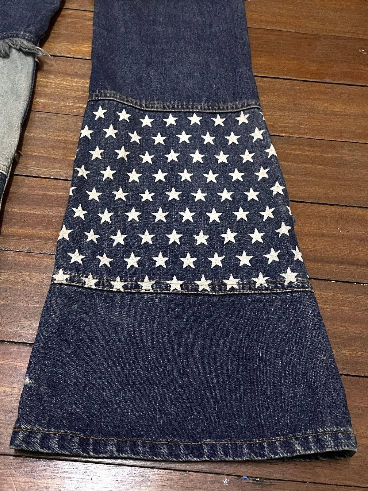 Hysteric Glamour × Japanese Brand × Vintage Rare Vintage Japanese Brand Estacot Hagi Flared Jeans 1990s Size US 29 - 8 Thumbnail