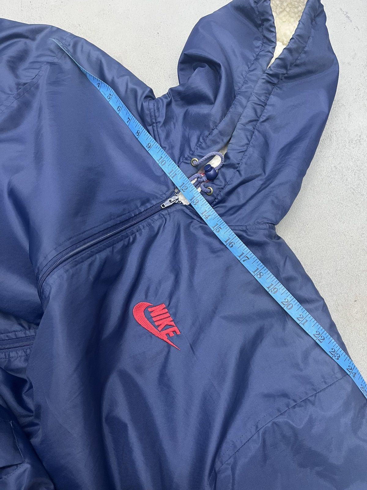 Japanese Brand × Nike × Vintage ARCHIVES🔥NIKE SWOOSH BACK HIT SHEARLING JACKET HOODED Size US L / EU 52-54 / 3 - 16 Thumbnail