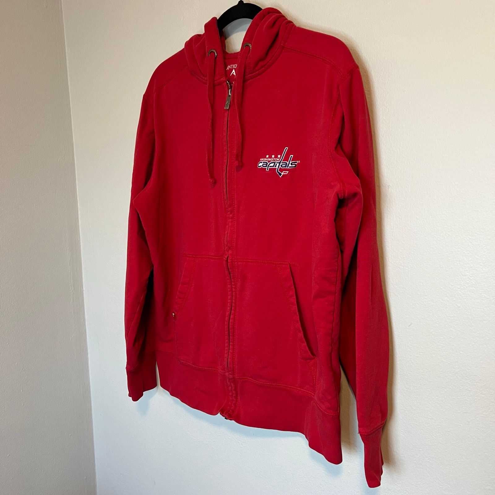 Antigua Washington Capitals NHL Antigua Red Zip Up Hoodie Mens Sz L Size US L / EU 52-54 / 3 - 7 Thumbnail