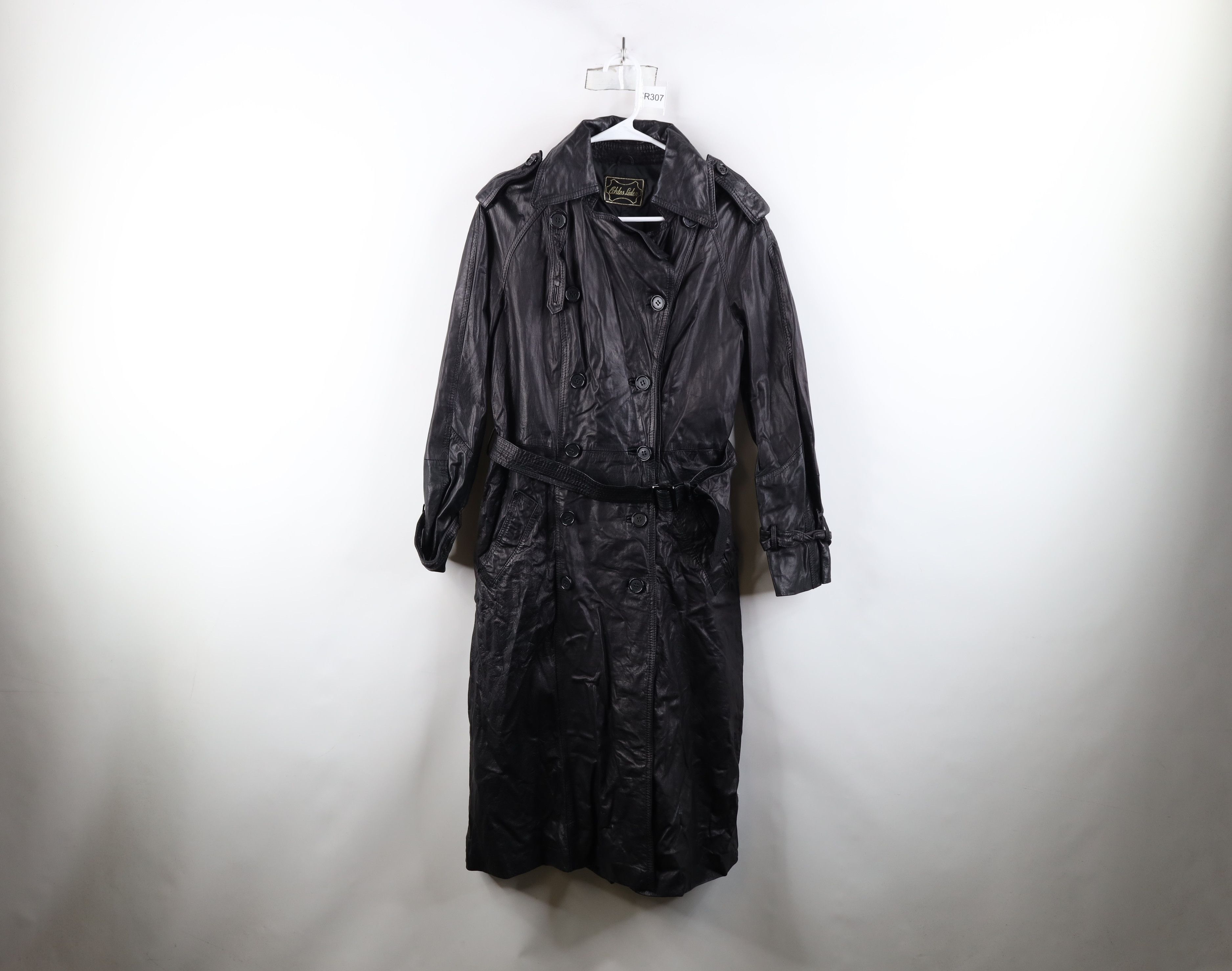 Vintage Vintage 70s Streetwear Belted Leather Trench Coat Jacket Size L / US 10 / IT 46 - 1 Thumbnail