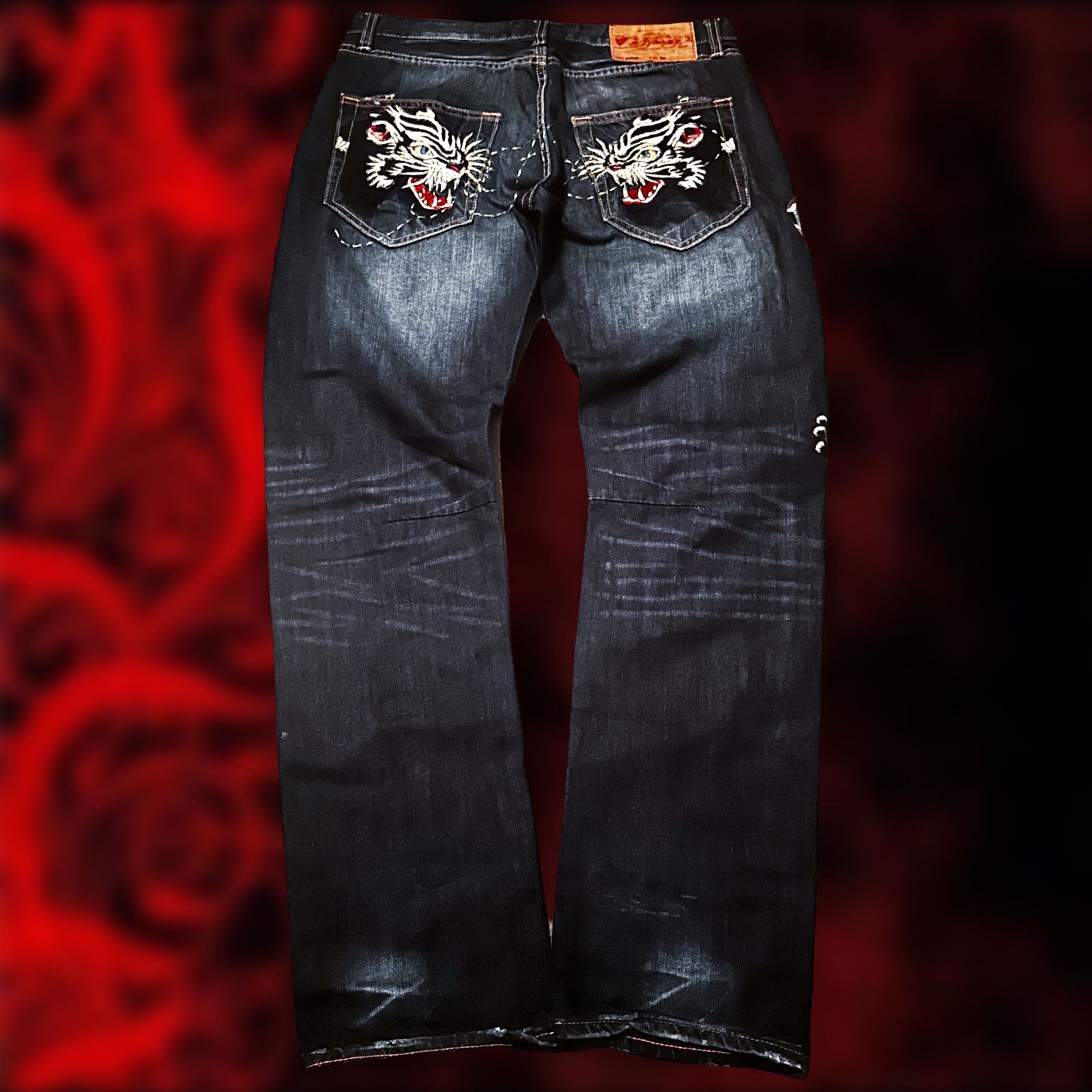 Ed Hardy ed hardy christian audigier embroidered tiger spell out Size US 33 - 1 Thumbnail