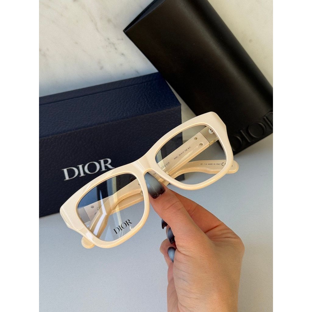 Dior NEW Dior Lady 95.22O S1F Eyeglasses Frames in Ivory White Size ONE SIZE - 9 Thumbnail