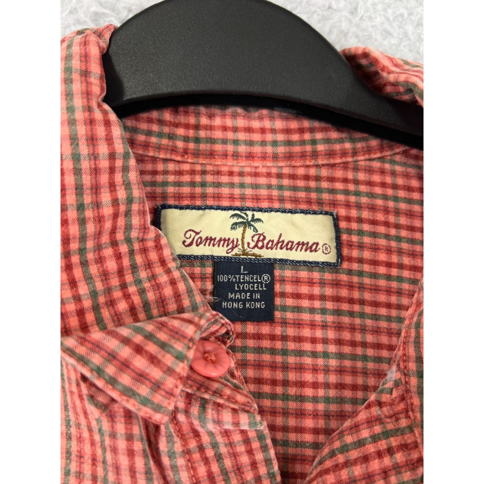 Tommy Bahama VINTAGE Tommy Bahama Shirt Mens Large Red Plaid Silk Button-Up Hawaiian Beach Resort 90s Mens L Red Silk Shirt Size US L / EU 52-54 / 3 - 3 Thumbnail