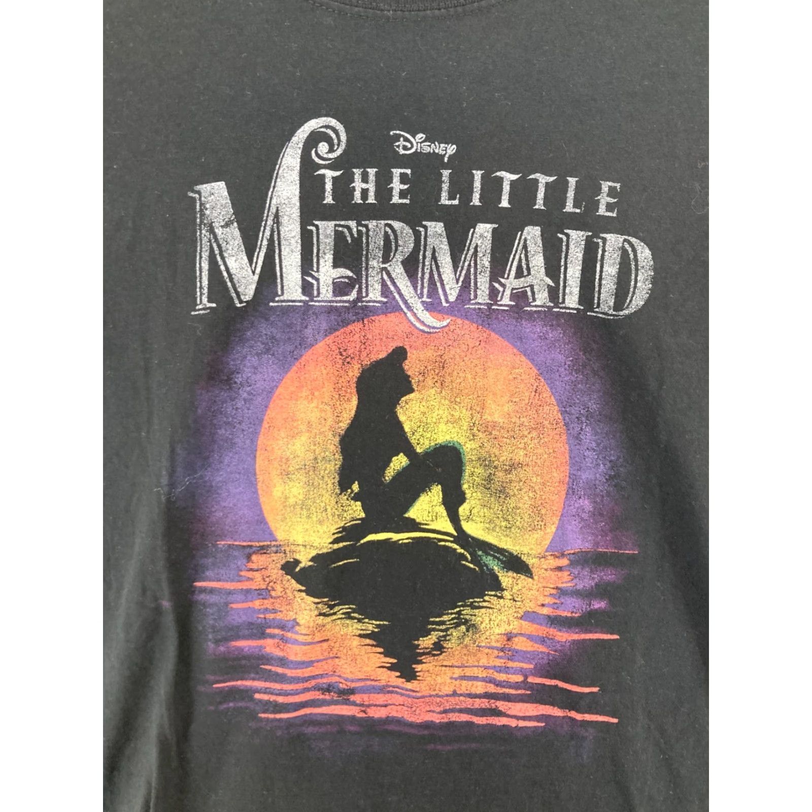 Disney Disney Womens TShirt 2XL Black Ariel The Little Mermaid On Rock Size XXL / US 16-18 / IT 52-54 - 4 Thumbnail
