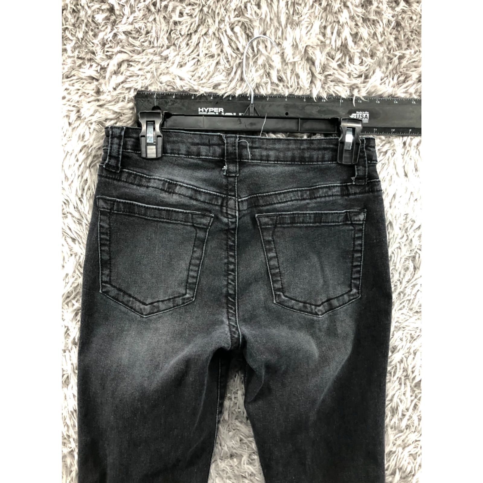 Market Thread Market Bootcut Jeans Size 13 Juniors Womens Dark Wash Black Jeans Casual Regular 5-Pocket Denim N/A Mens Womens Boys Girls Size 34" / US 12 / IT 48 - 7 Thumbnail