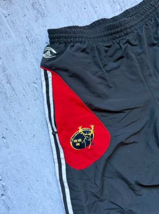 Adidas Adidas Munster Rugby Track Pants Black Nylon Wide 00s Size US 37 - 3 Thumbnail
