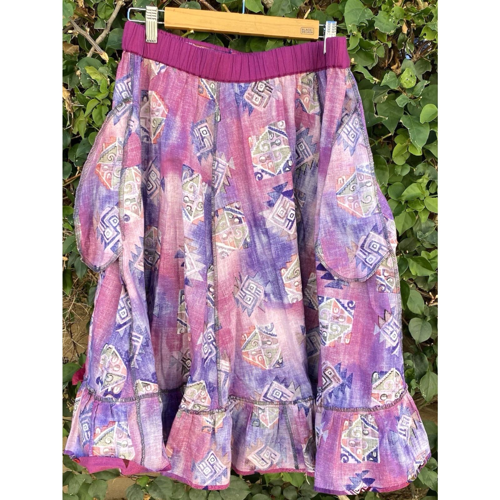 Vintage VINTAGE Desert West Sherry Holt Western Shirt Full Skirt Set Purple Southwestern Shirt Skirt 1980s Rockabilly Mens or Womens? (Gender not provided) Size L / US 10 / IT 46 - 6 Thumbnail