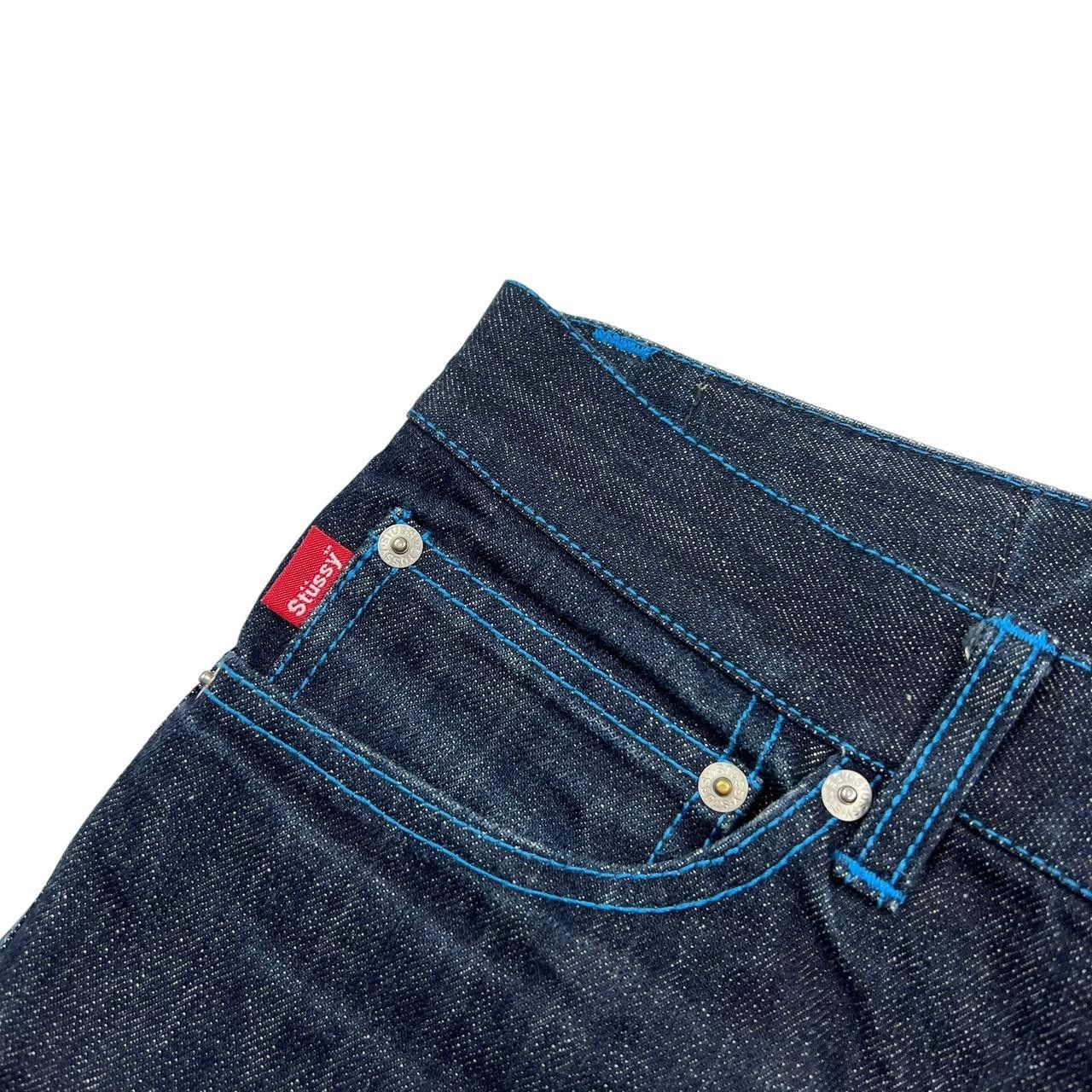 Stussy Vintage 2000s Stussy Spellout Denim Shorts / Jorts Waist 32 Size US 32 / EU 48 - 5 Thumbnail