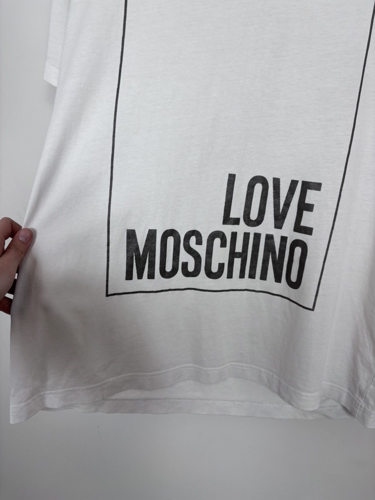 Moschino Love Moschino Men’s Big Logo White T-Shirt Tee Size US L / EU 52-54 / 3 - 5 Thumbnail