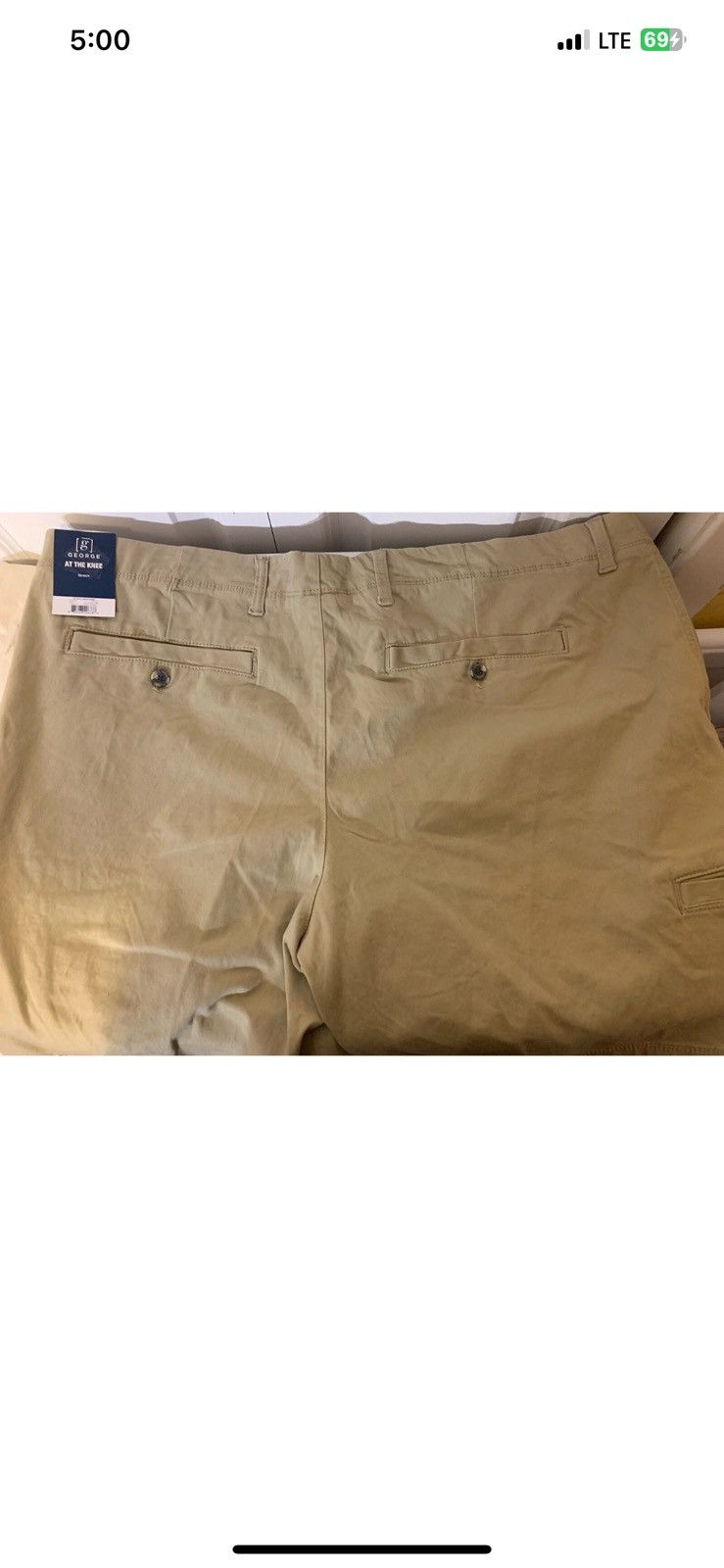 George George mens sz 46 at the knee shorts khaki brown Size US 44 / EU 60 - 3 Thumbnail
