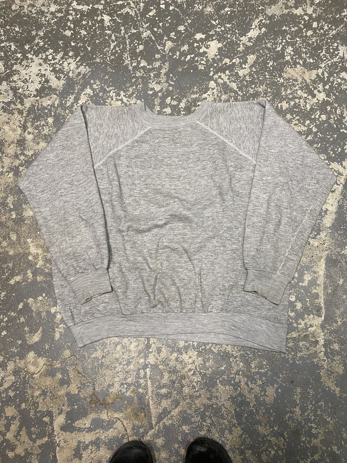 Vintage True Vintage Blank Grey 70s Crewneck Sweatshirt Size US M / EU 48-50 / 2 - 8 Thumbnail