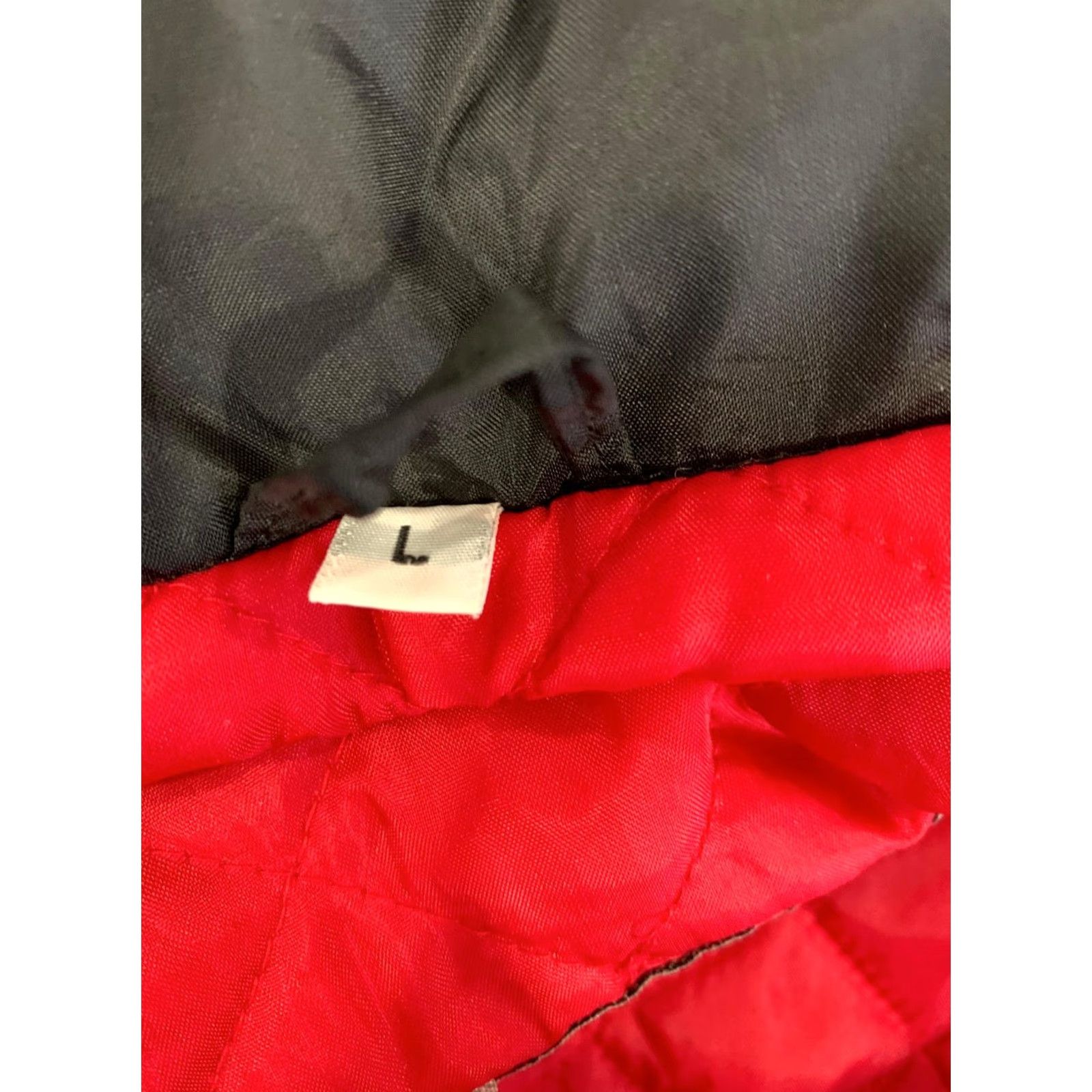 Vintage VINTAGE Bridgestone Racing Jacket Black Red Quilted Lined L Unisex Adults XS? No Size US L / EU 52-54 / 3 - 7 Thumbnail