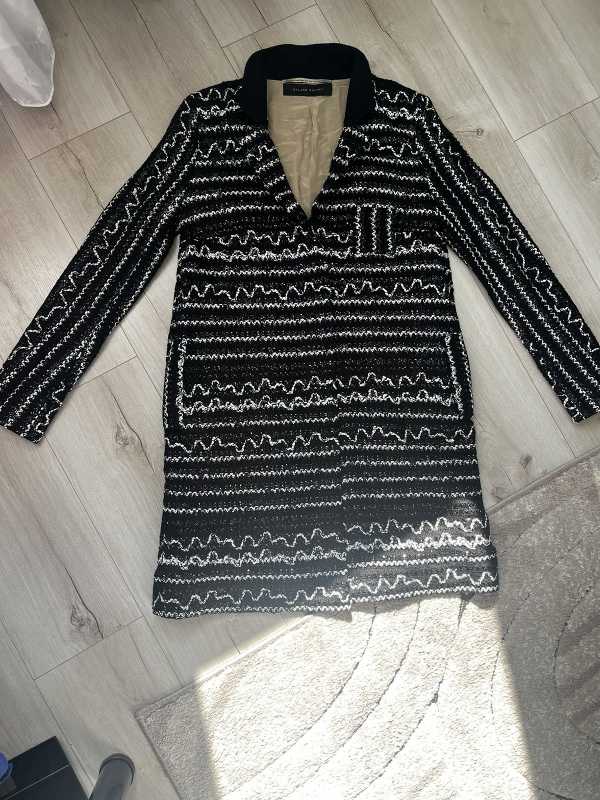 Roland Mouret Roland Mouret "Fantasy Tweed" Evening Cocktail Jacket / Coat Size L / US 10 / IT 46 - 1 Thumbnail