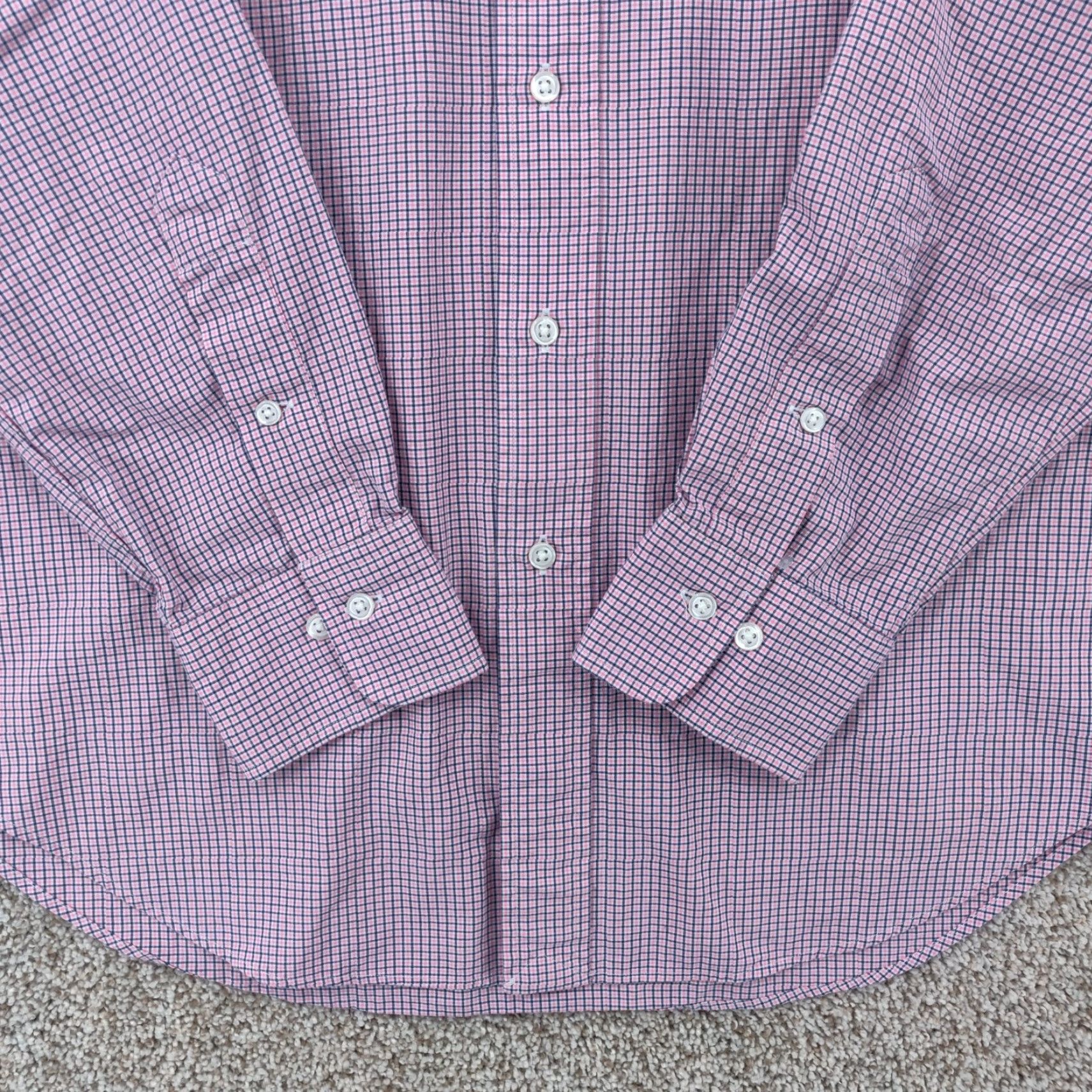 Polo Ralph Lauren VINTAGE Polo Ralph Lauren Shirt Regnt Classic Fit Mens 15.5 Pink Check Regent Classic Long Sleeve Button-Up Shirt Size US L / EU 52-54 / 3 - 5 Thumbnail