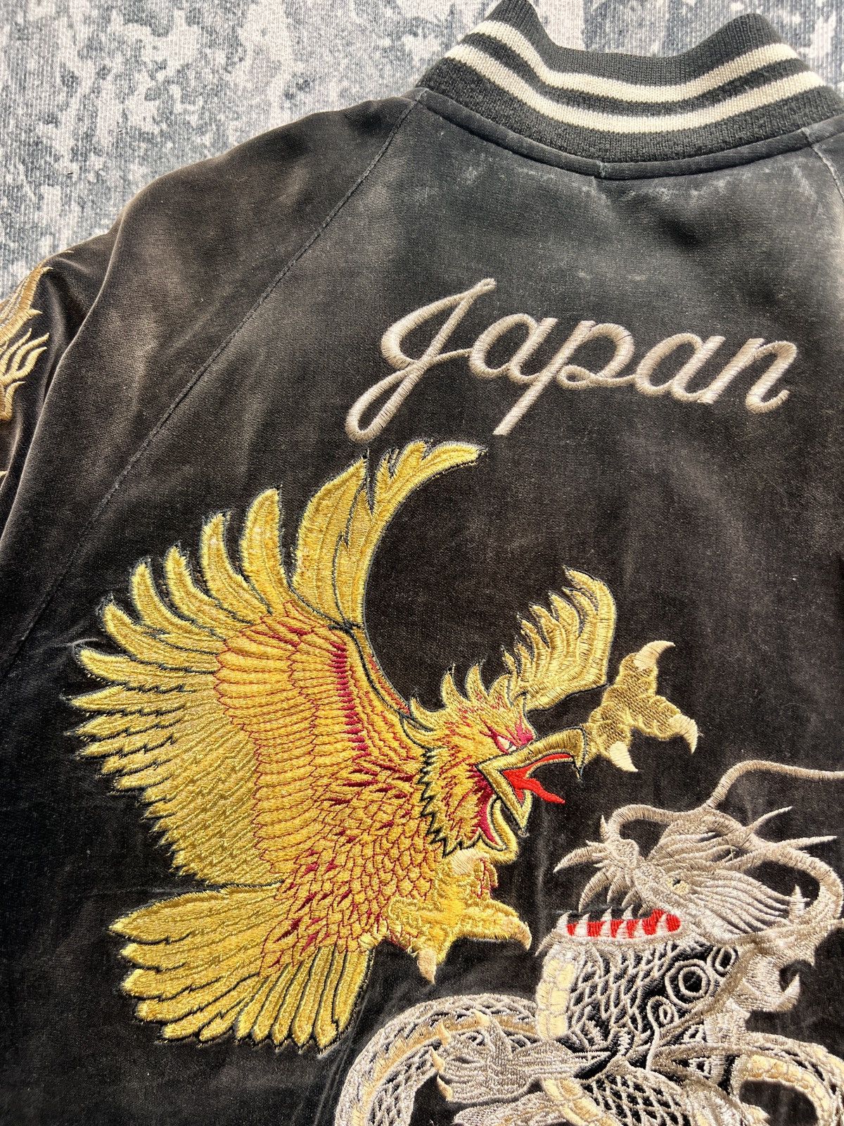 Dulcamara Japan Vtg Velvet Sukajan Japan Yokosuka Souvenir Jacket Size US XL / EU 56 / 4 - 13 Thumbnail