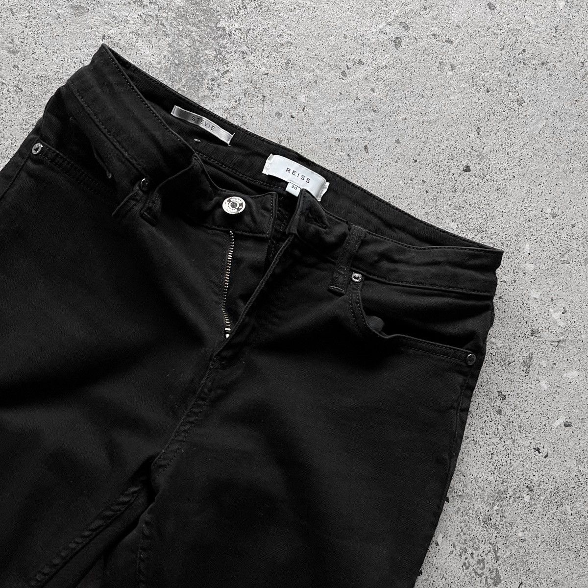 Designer × Reiss Reiss Womens Stevie Black Stretch Cotton Skinny Jeans Size 27" / US 4 / IT 40 - 5 Thumbnail