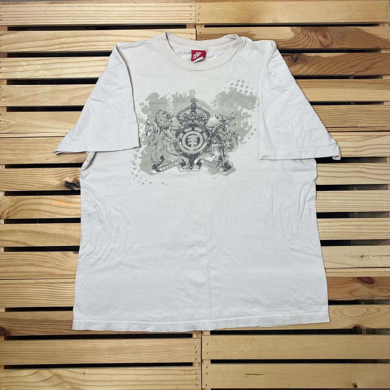 Element Vintage Element Beige Thrashed Skate Tee Size Large Size US L / EU 52-54 / 3 - 1 Thumbnail