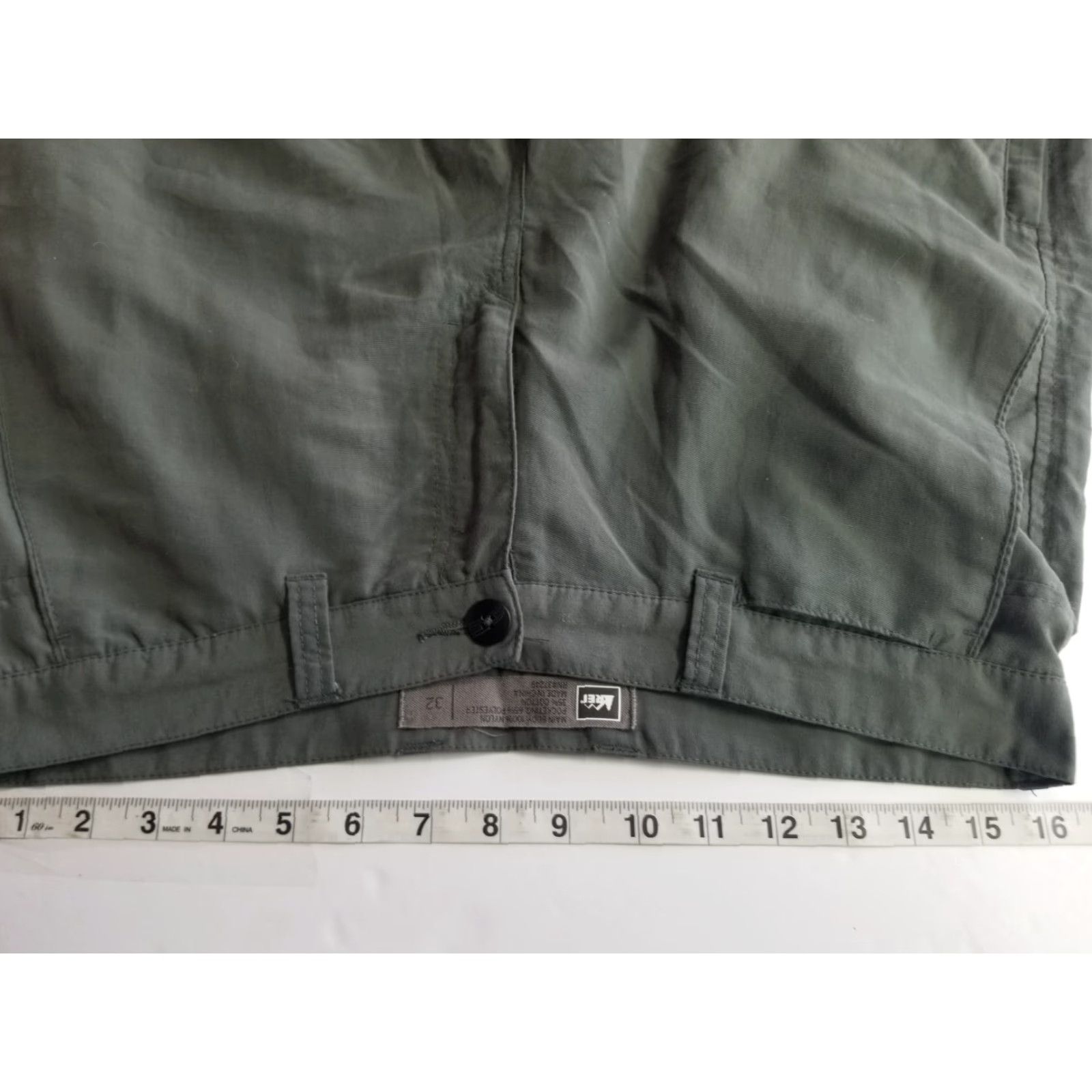 Vintage REI Bermuda Flat Front Shorts 32 Men Green Outdoor Casual Breathing Pockets Regular Cotton Blend Size US 32 / EU 48 - 3 Thumbnail