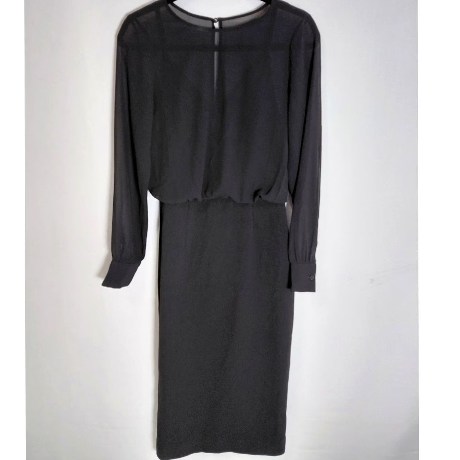 Dress the Population Dress The Population Black Knit Dress Knee Length Long Sleeve Women Size S Size S / US 4 / IT 40 - 2 Thumbnail