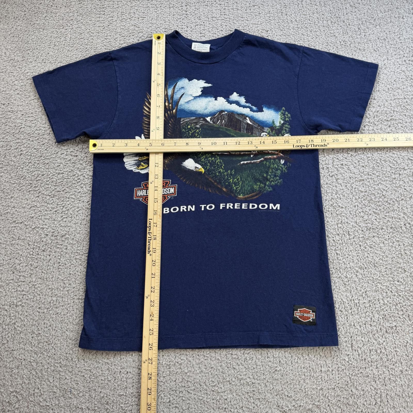 Harley Davidson Vintage 90s Harley Davidson Freedom Eagle T Shirt Maine Size US M / EU 48-50 / 2 - 3 Thumbnail
