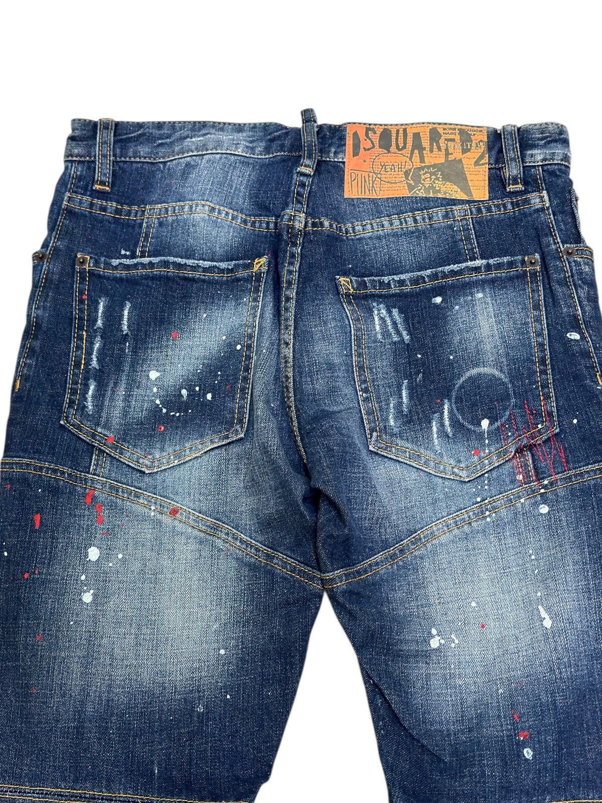 Dsquared2 DSQUARED2 Paint Splatter Distressed Denim Jeans Vintage Wash Size US 29 - 9 Thumbnail