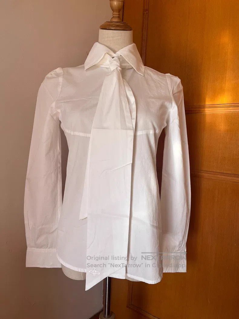 Vivienne Westwood Vivienne Westwood White Bow Blouse Size S / US 4 / IT 40 - 2 Thumbnail