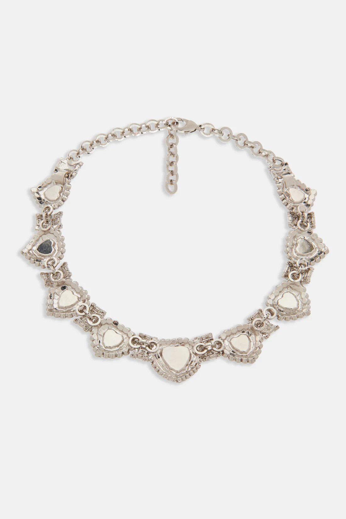 Alessandra Rich o1s22i1n0225 Size: OS / Heart Necklace in Silver Size ONE SIZE - 2 Thumbnail