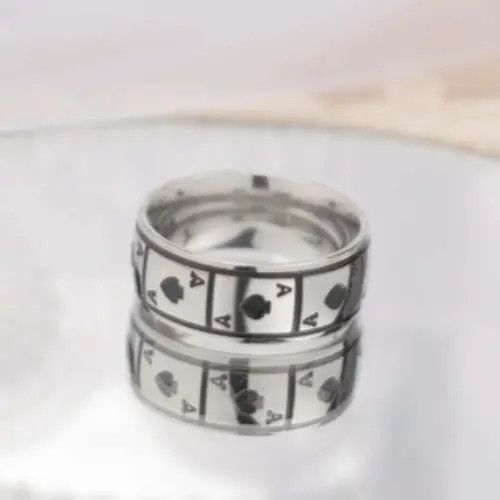 Designer × Jewelry Size us10 Poker Deck Scale Ring Size ONE SIZE - 2 Thumbnail