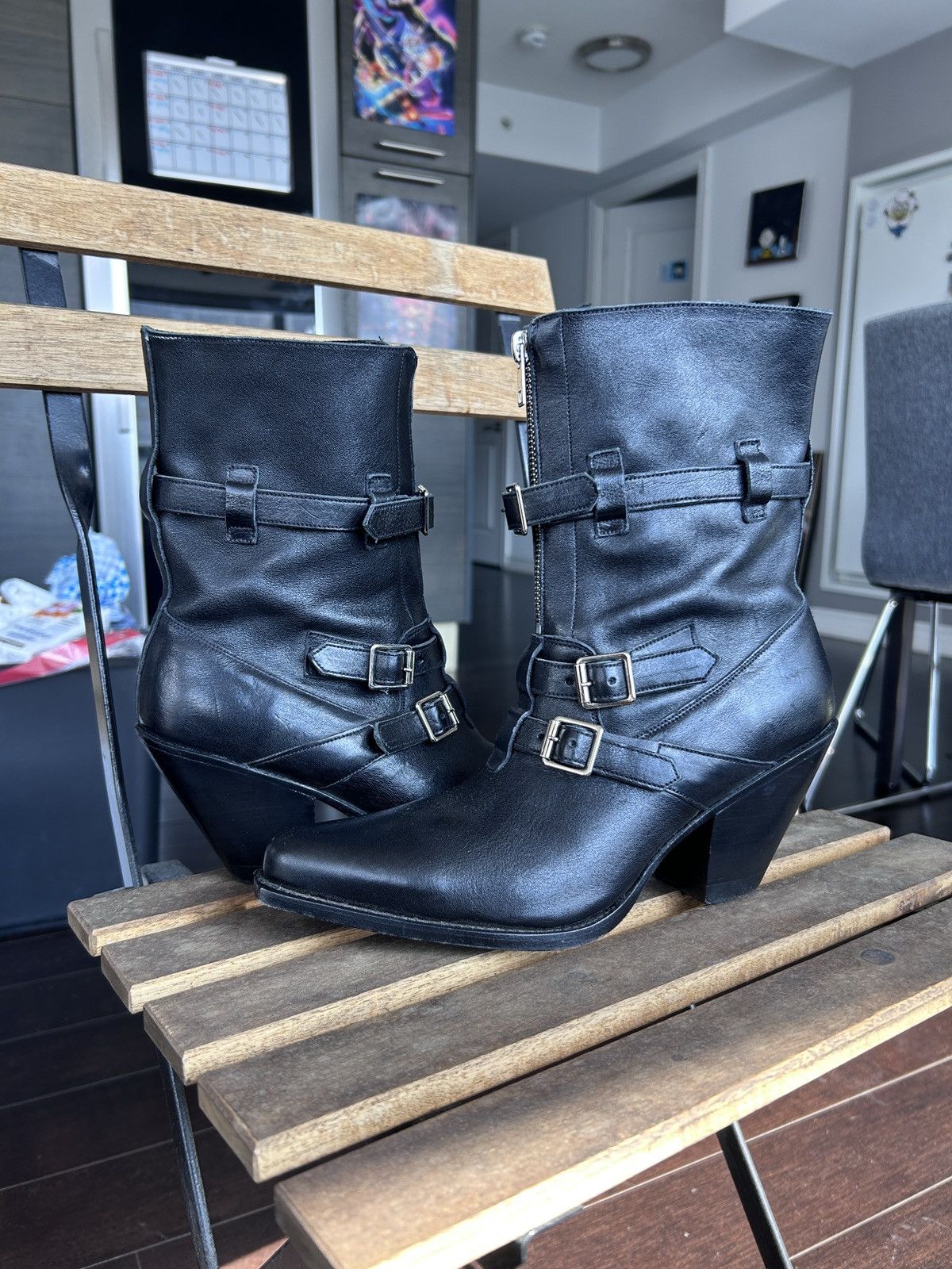 Celine CELINE SS19 Leather Berlin Ankle Boot Size US 7 / IT 37 - 3 Thumbnail