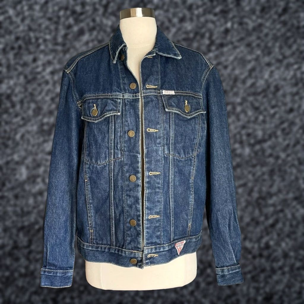 Guess VINTAGE Guess Denim Blue Jean Jacket Georges Marciano Trucker USA Women’s S Size 28" / US 6 / IT 42 - 1 Thumbnail