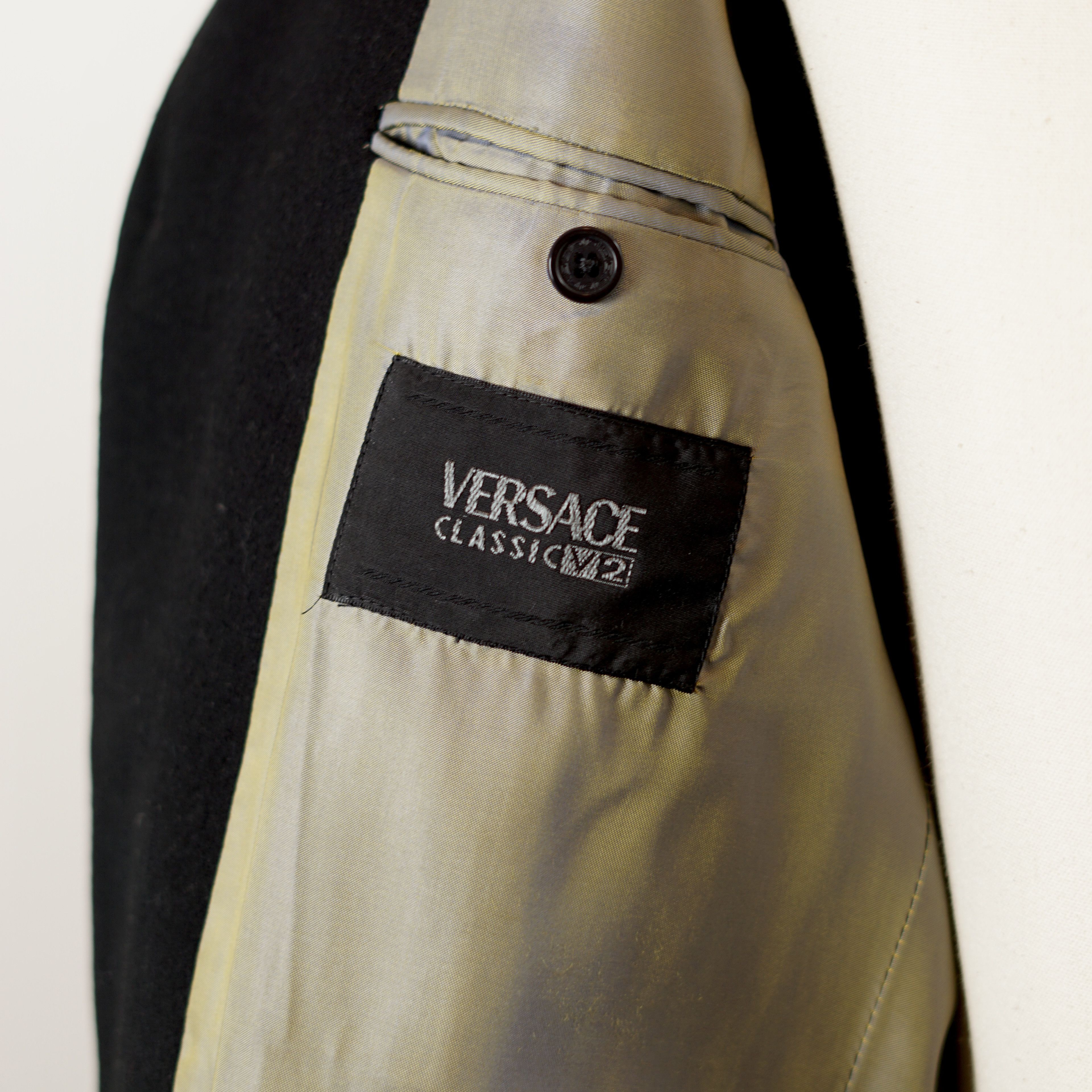 Versace Wool Cashmere Zip-Front Blazer Size 52R - 11 Thumbnail