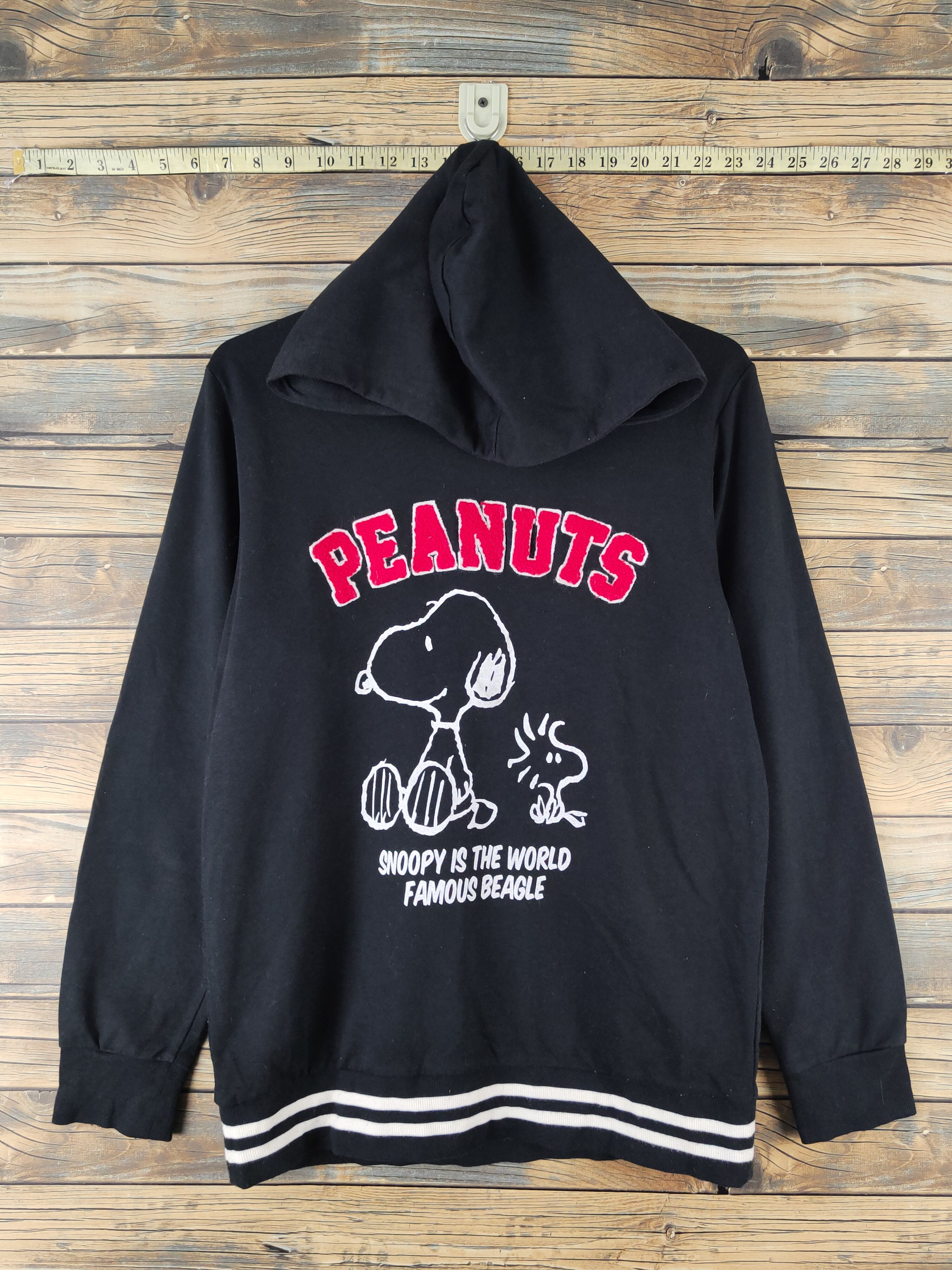 Japanese Brand DL Peanuts Black Snoopy Hoodie Sweatshirts #2514 Size US M / EU 48-50 / 2 - 1 Thumbnail