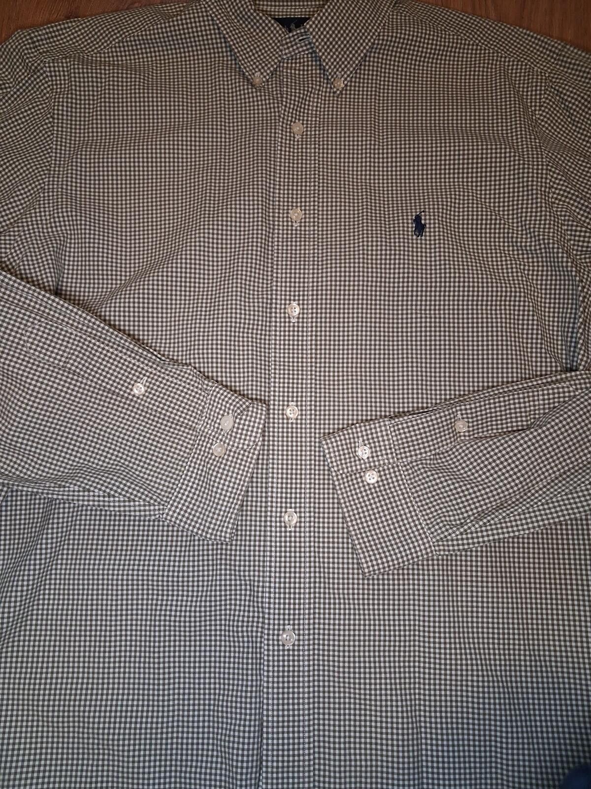 Polo Ralph Lauren VINTAGE Polo Ralph Lauren Shirt XL Gray Cotton Gingham Check Size US XL / EU 56 / 4 - 5 Thumbnail