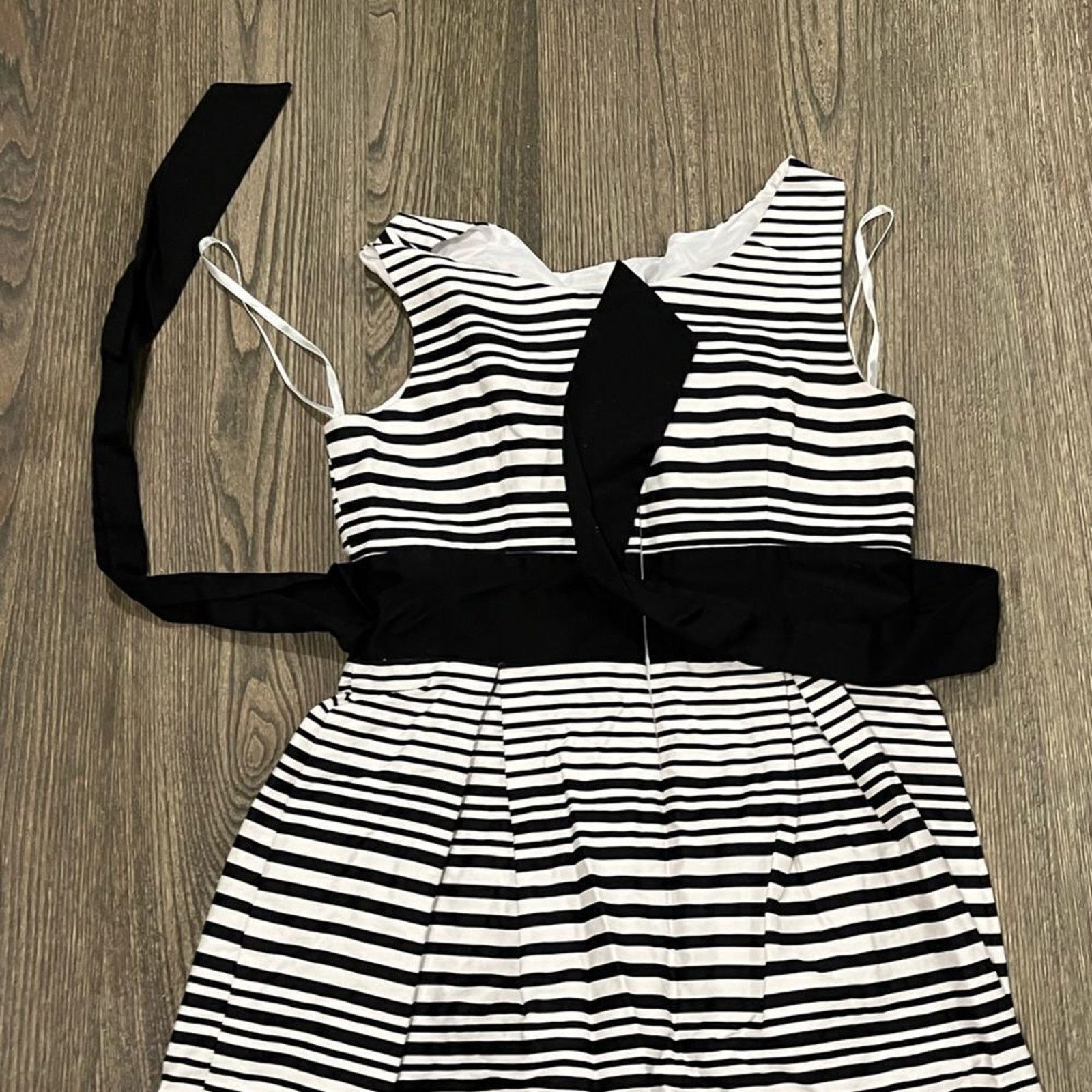 Vintage AB Studio Womens Striped Dress Knee Length Size 10 Size L / US 10 / IT 46 - 6 Thumbnail