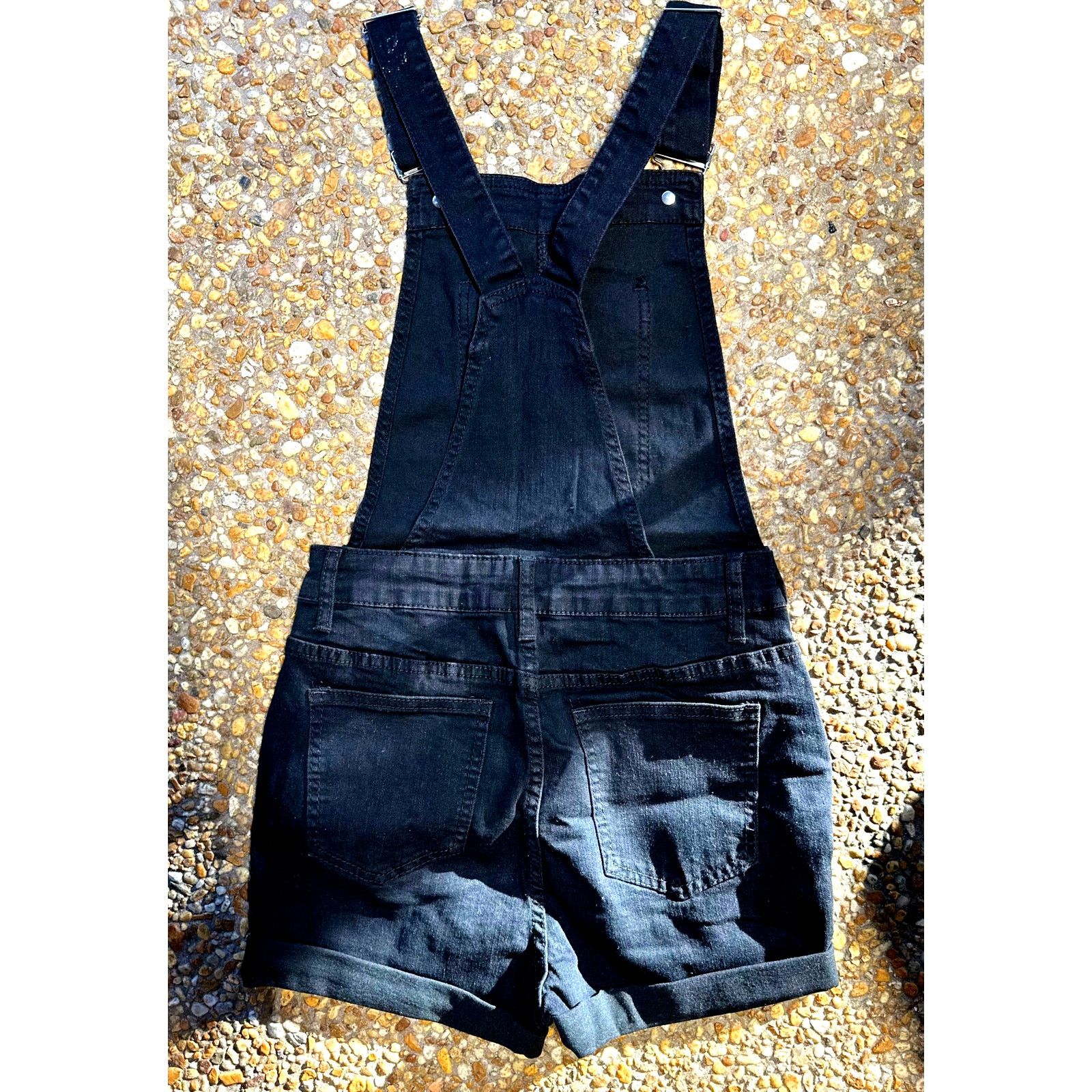 Other Ripped Rolled Denim Style Overalls Shorts Romper Black S Size 27" / US 4 / IT 40 - 13 Thumbnail