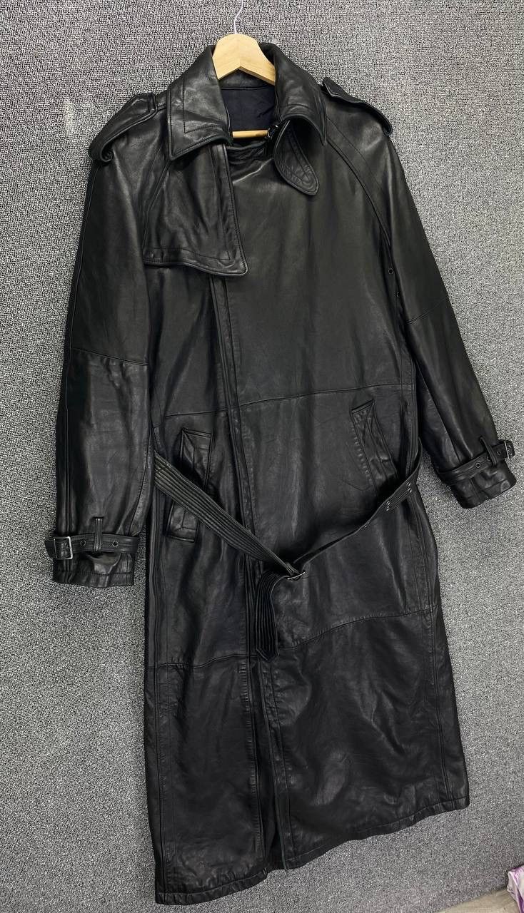 Jean Paul Gaultier × Vintage Vintage Jean Paul Gaultier Trench Coat Long Leather Jacket Size XL / US 12-14 / IT 48-50 - 2 Thumbnail