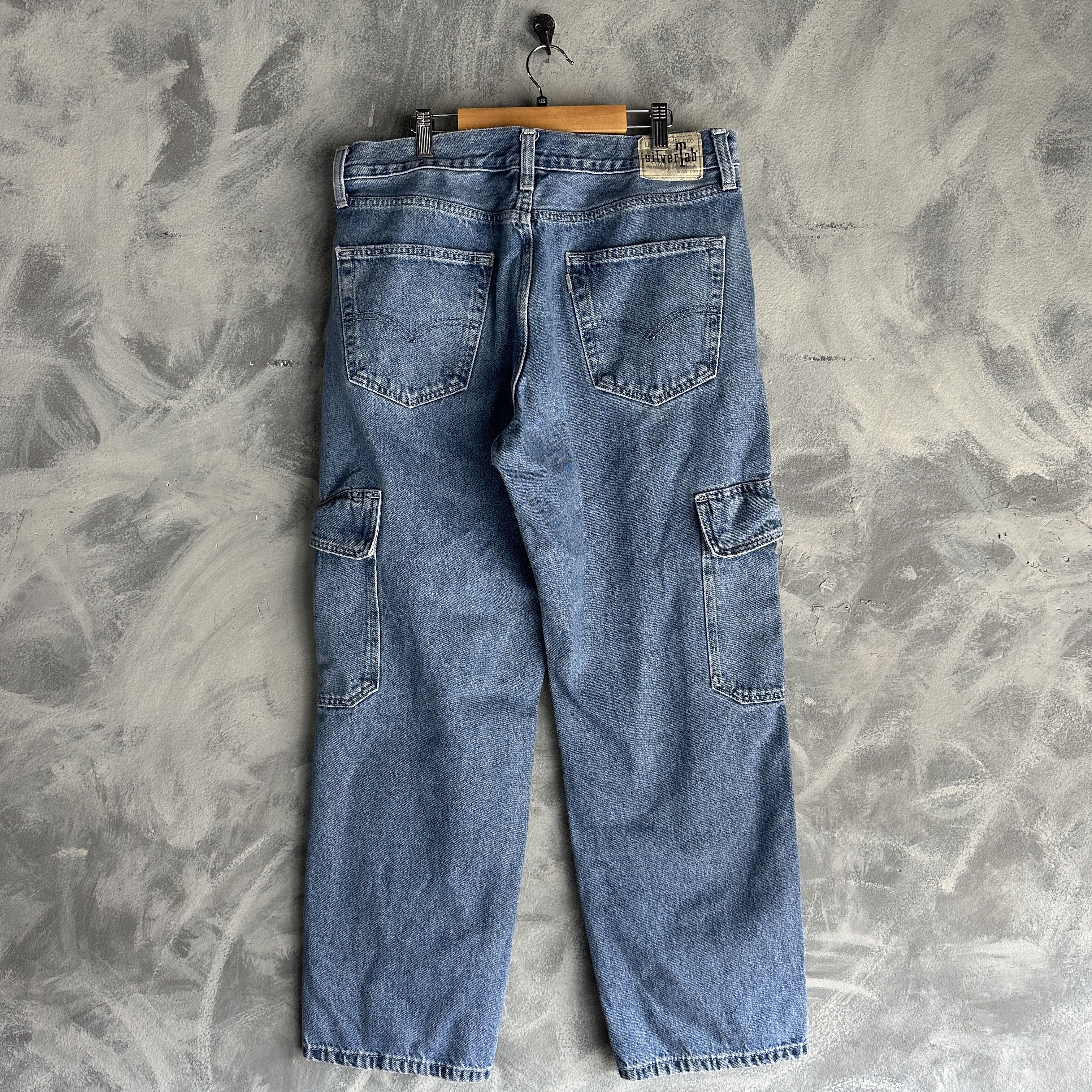 Levi's Vtg Levi's SilverTab Cargo Jeans Mens Baggy Flap Pocket Size US 33 - 1 Thumbnail