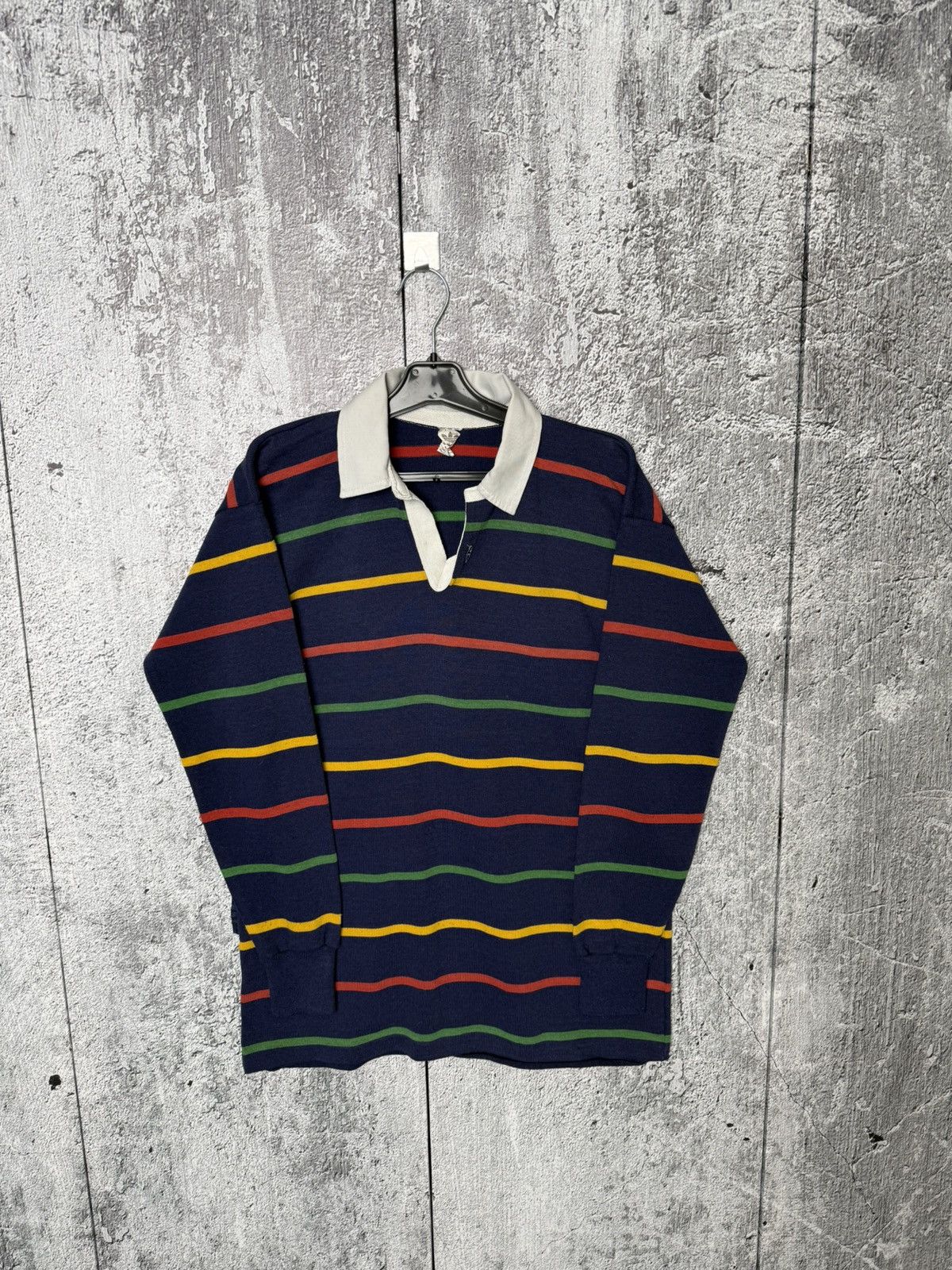 Adidas VTG 80s Adidas Made in Australia Striped Rugby Long Sleeve Size US M / EU 48-50 / 2 - 1 Thumbnail