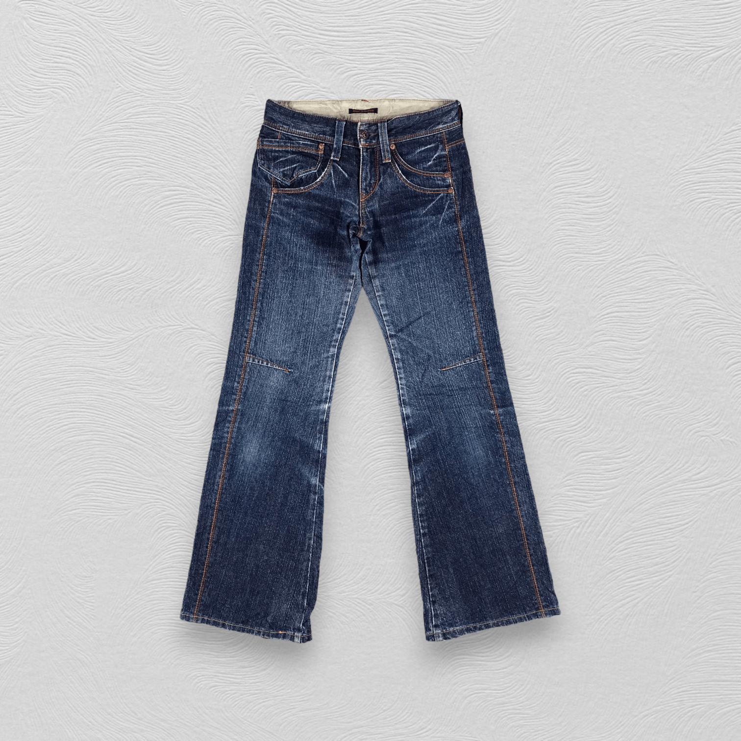 Japanese Brand Et Boite Jeans Blue Wash Flare Denim KJ1330 Size US 28 / EU 44 - 1 Thumbnail