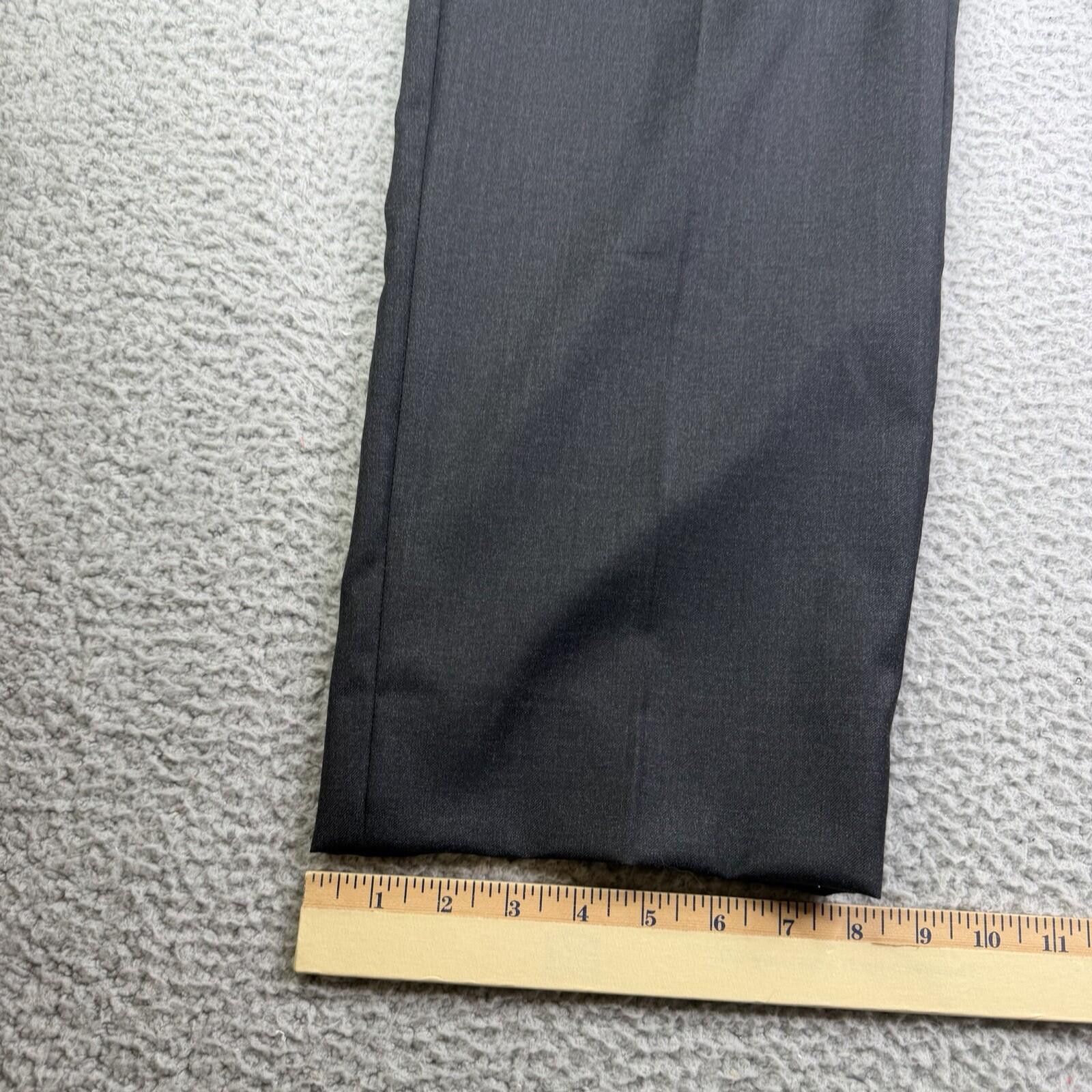 Zanella Zanella Todd Wool Dress Pants Gray Flat Front Men's 36x29 Size US 36 / EU 52 - 6 Thumbnail