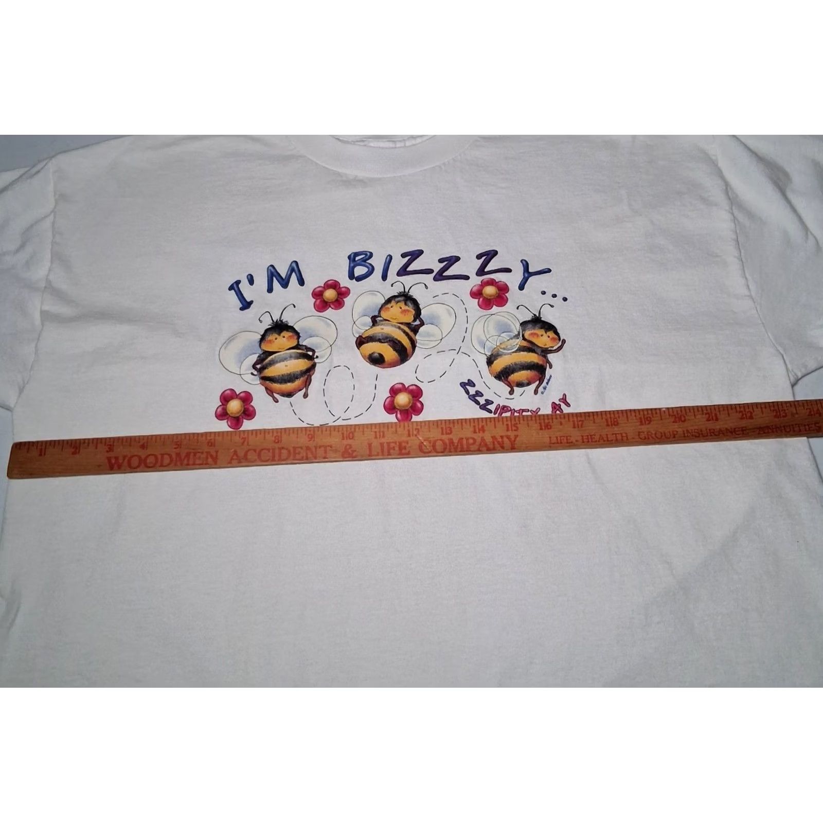Vintage VINTAGE Brisco Bay Shirt Women 2XL White Bee Busy Zippety Nature T Buzzing Flowers Cotton Knit T-Shirt Short Sleeve Crew Neck Pullover Casual Graphic Size XXL / US 16-18 / IT 52-54 - 4 Thumbnail