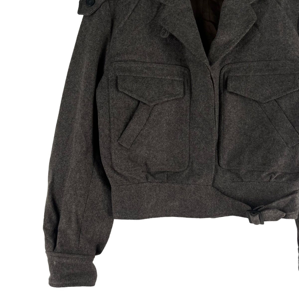 Vintage 🔥VTG WOOL BOMBER JACKET CROPPED VANESSABRUNO JAPAN Size US M / EU 48-50 / 2 - 3 Thumbnail